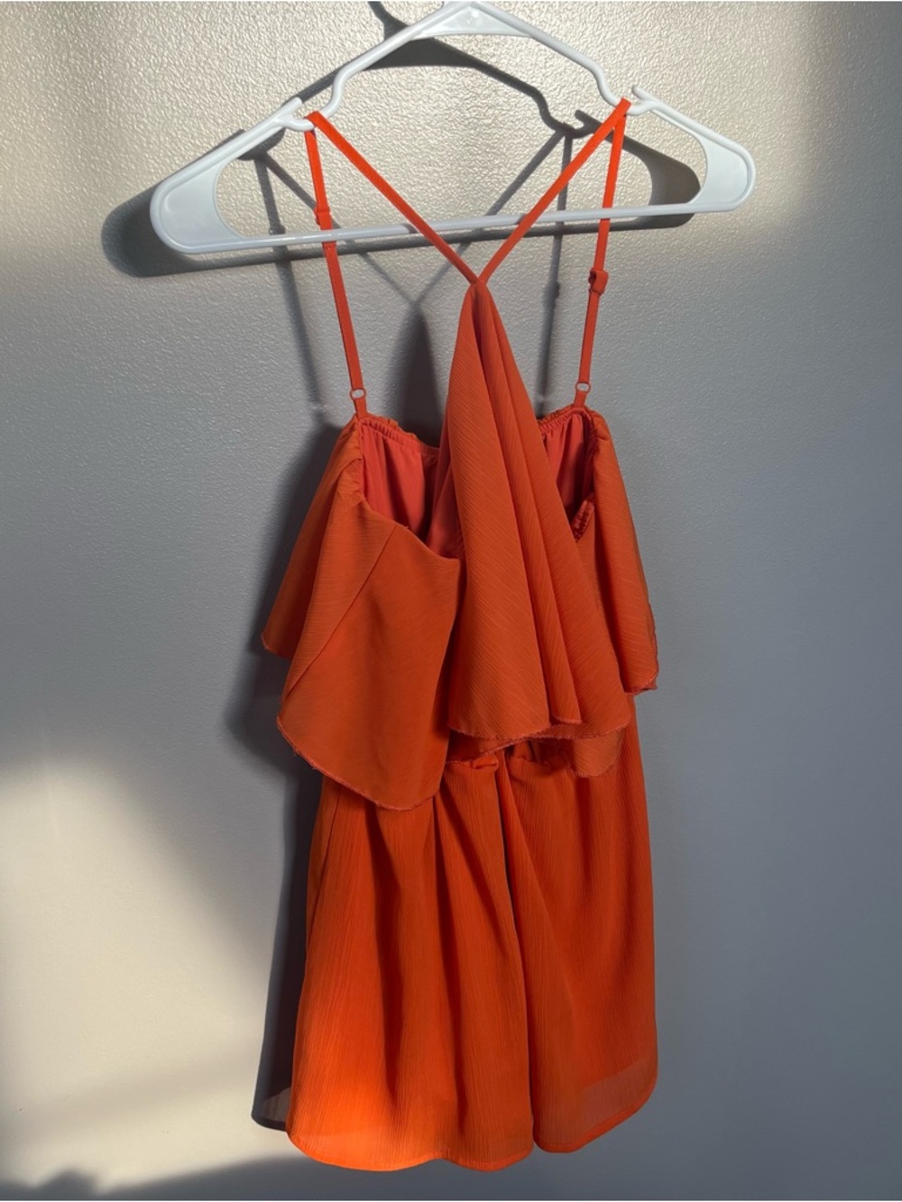 Bright Orange Ruffle Sundress - Picture 2 of 2
